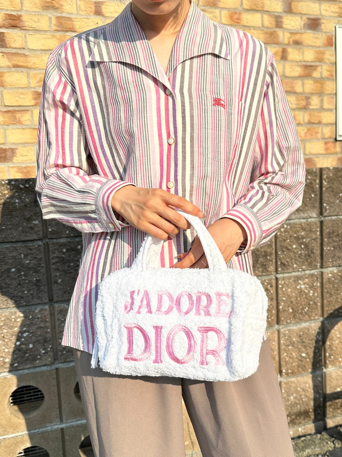 Christian Dior ミニハンドバッグ パイル地