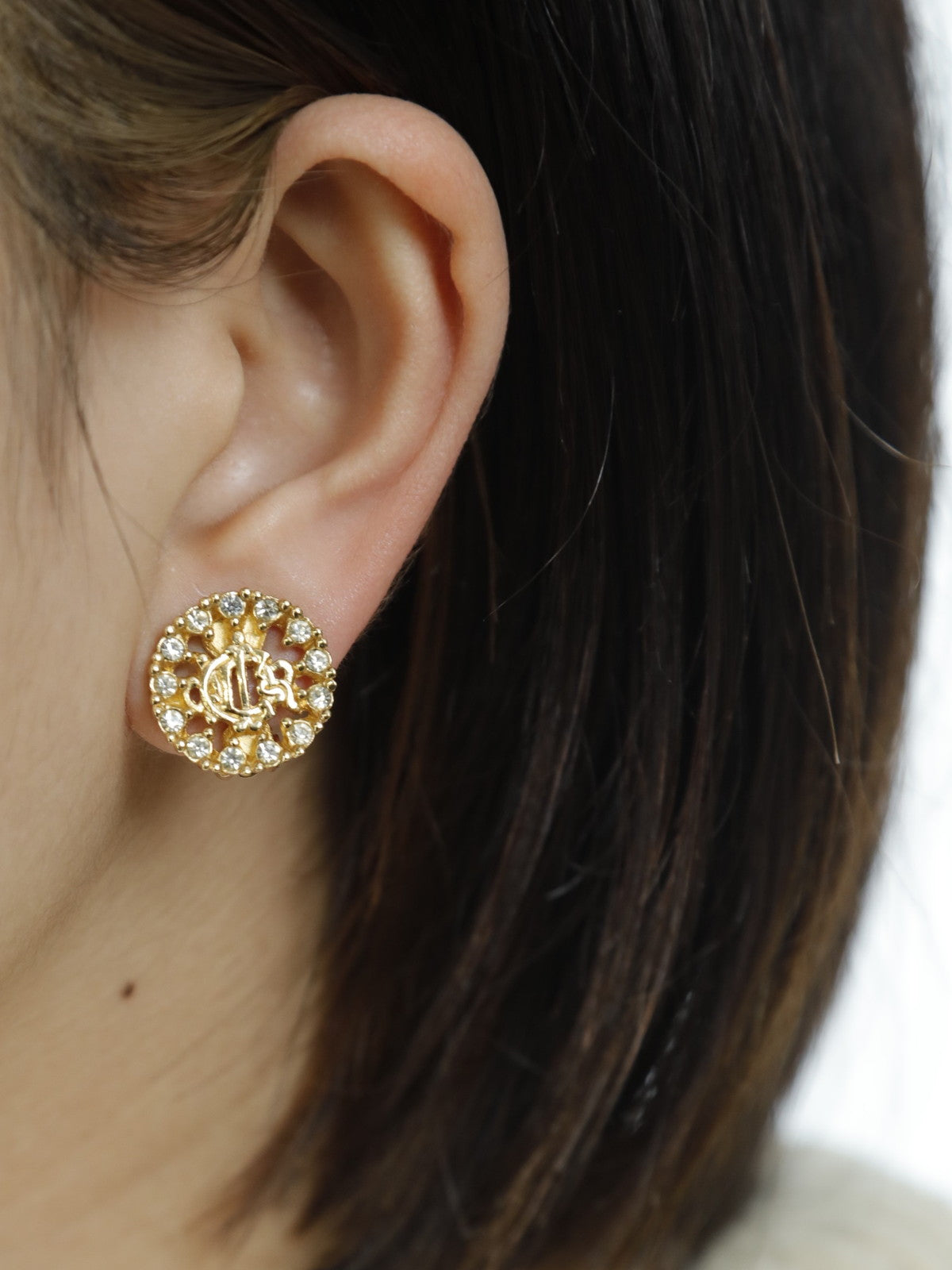 Christian Dior 丸形 イヤリング