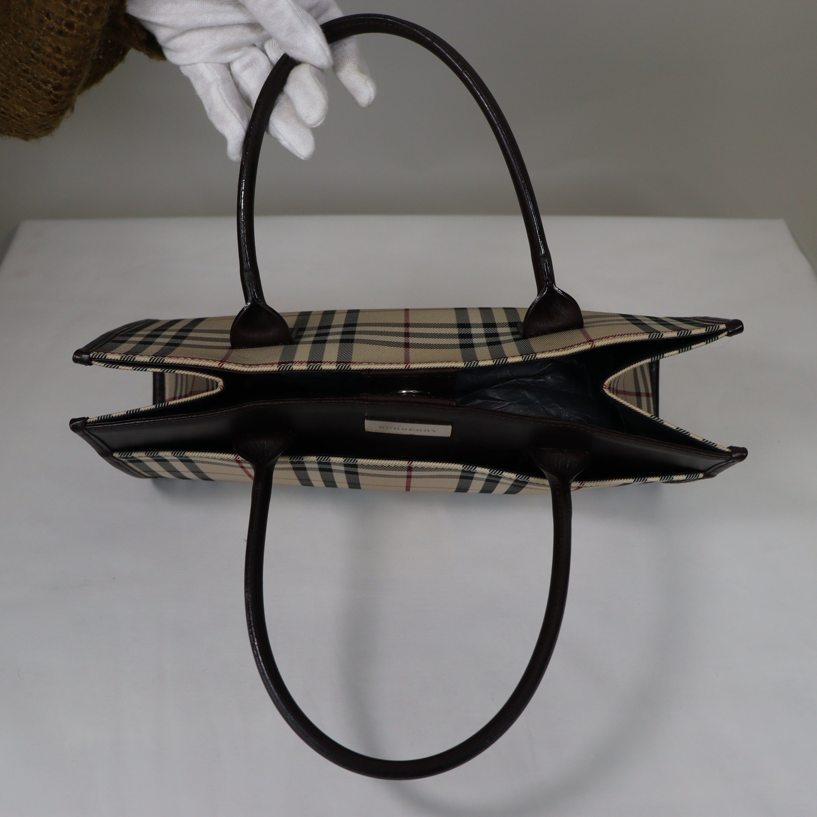 BURBERRY チェック ハンドバッグ