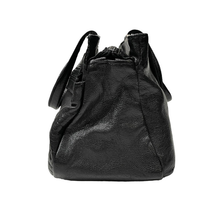 Yohji Yamamoto Femme ゴートレザージップデザインスクエアボストンバッグ