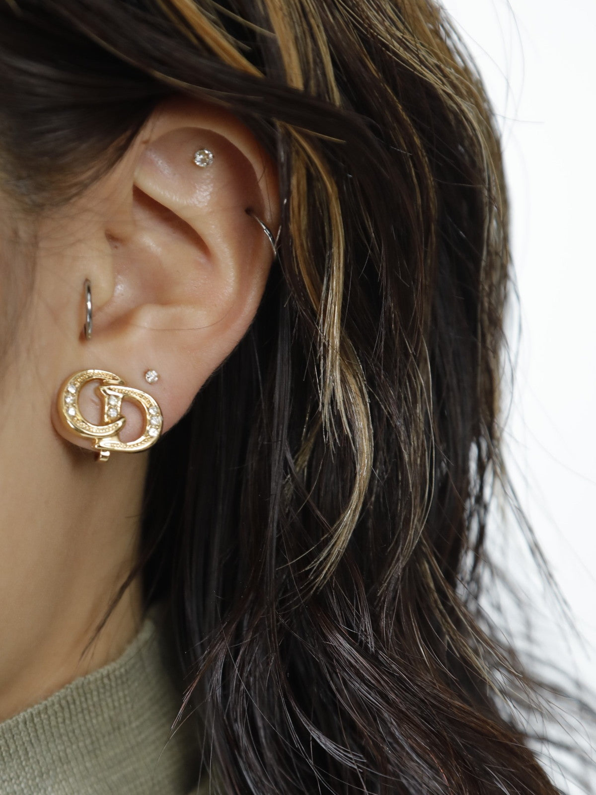 Christian Dior イヤリング ストーン