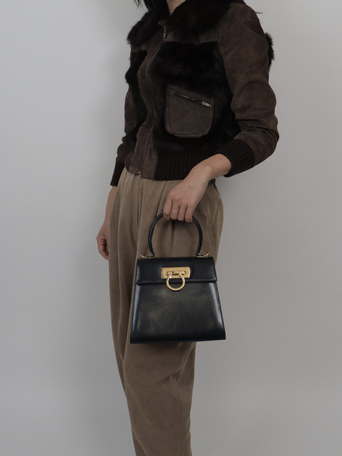 Salvatore Ferragamo ガンチーニ 2WAYハンドバッグ