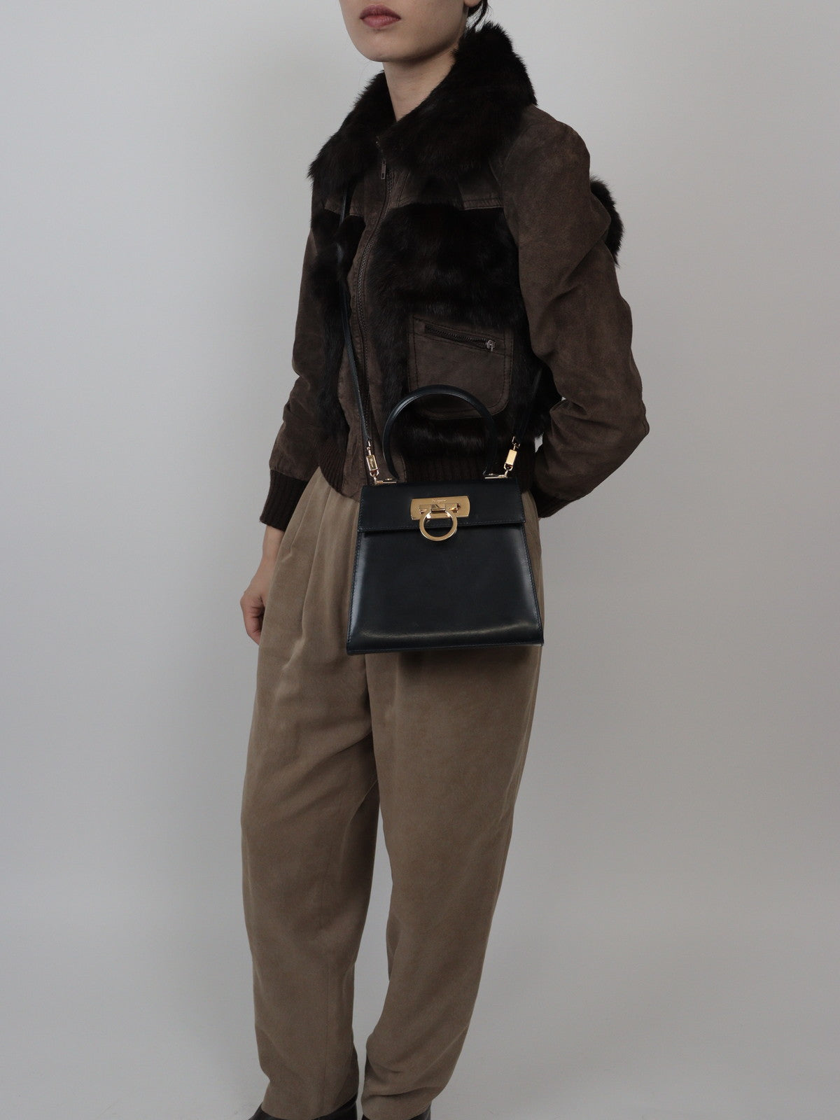 Salvatore Ferragamo ガンチーニ 2WAYハンドバッグ