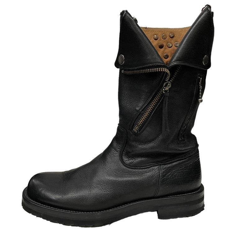 foot the coacher Deerskin Studded riders boots