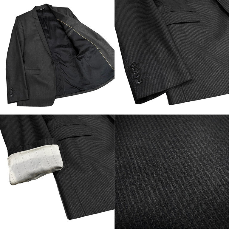 DOLCE&GABBANA GOLD ナローラペルストライプ1Bテーラードジャケット