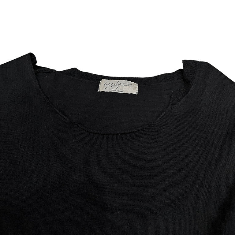 Yohji Yamamoto Pour Homme 13SS Slit knitted sweater