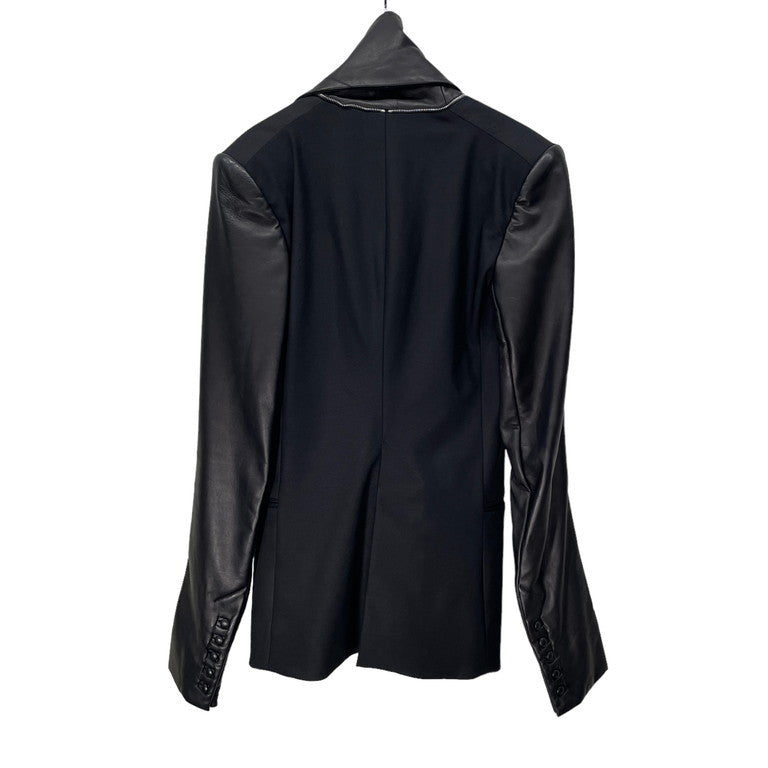GARETH PUGH Leather switching high neck jacket