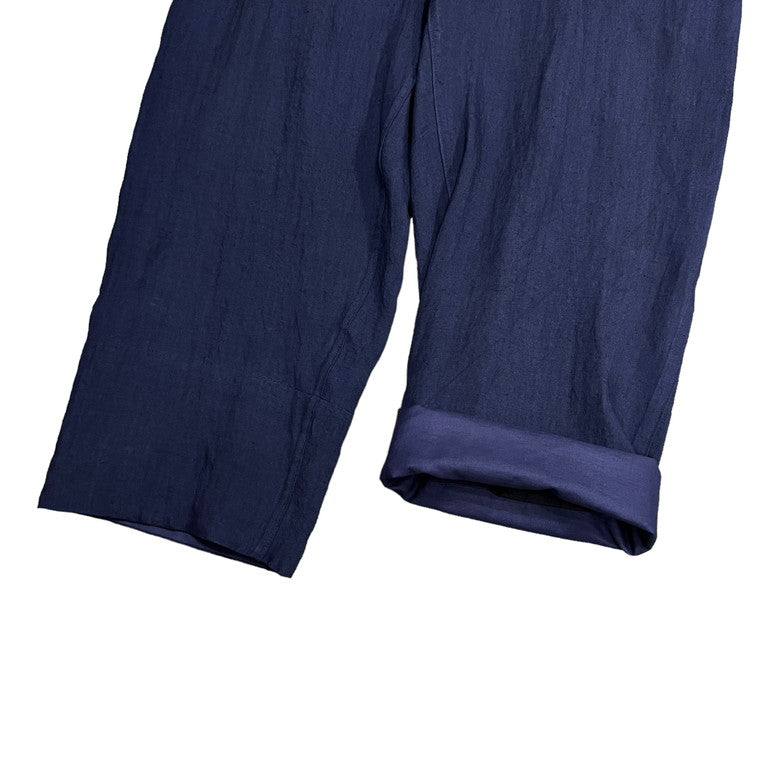 Yohji Yamamoto Pour Homme 23SS 60 MIXEDWEAVE RA L O-INDIGO HEM WITH INTERFACING PANTS