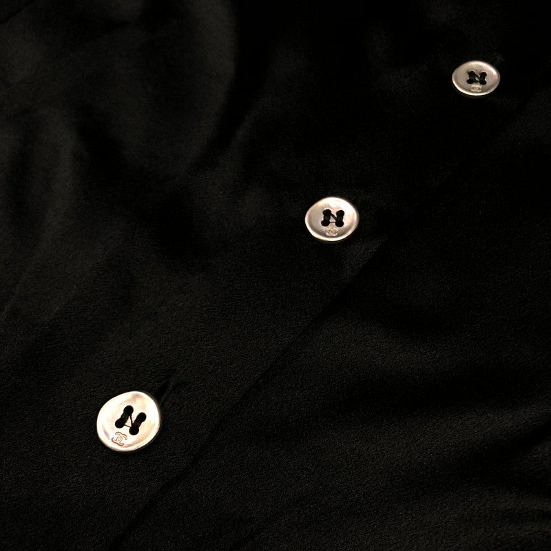 CHANEL バイカラーシルクシャツ