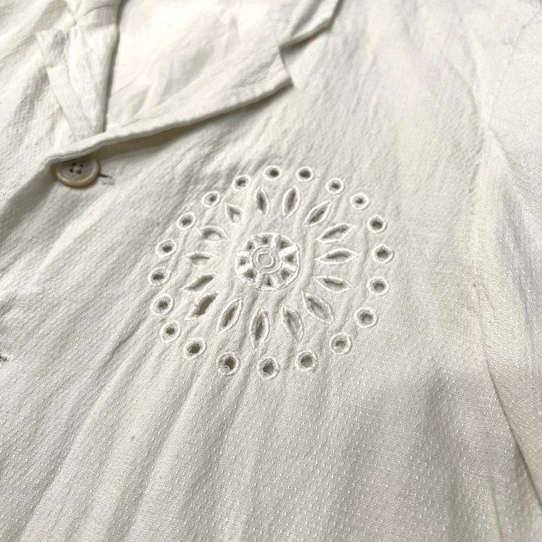 Yohji Yamamoto Pour Homme 87SS 刺し子織カットワーク3Bテーラードジャケット