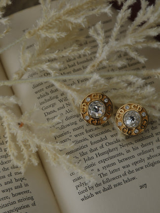 Christian Dior CDロゴストーンイヤリング