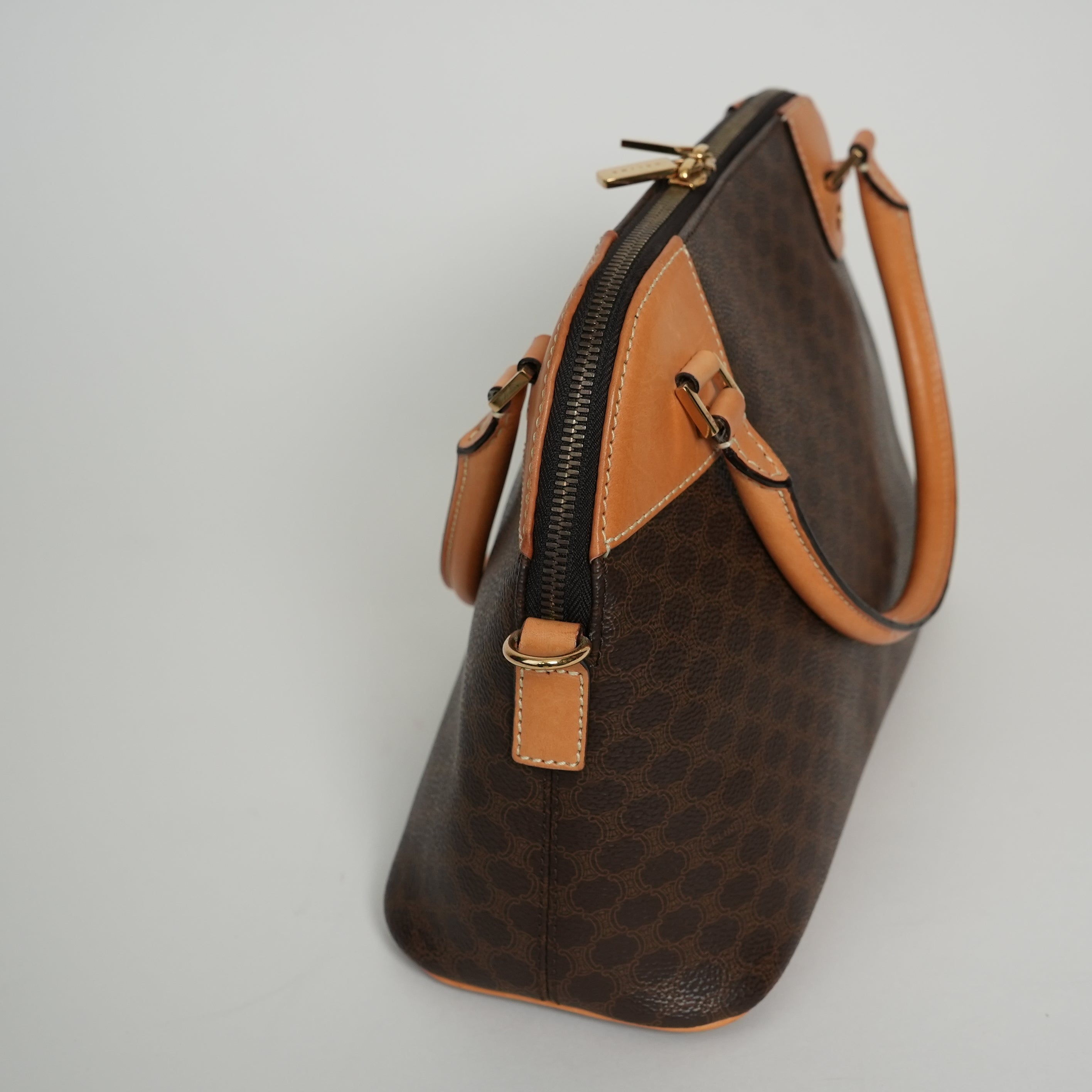 CELINE マカダム ハンドバッグ