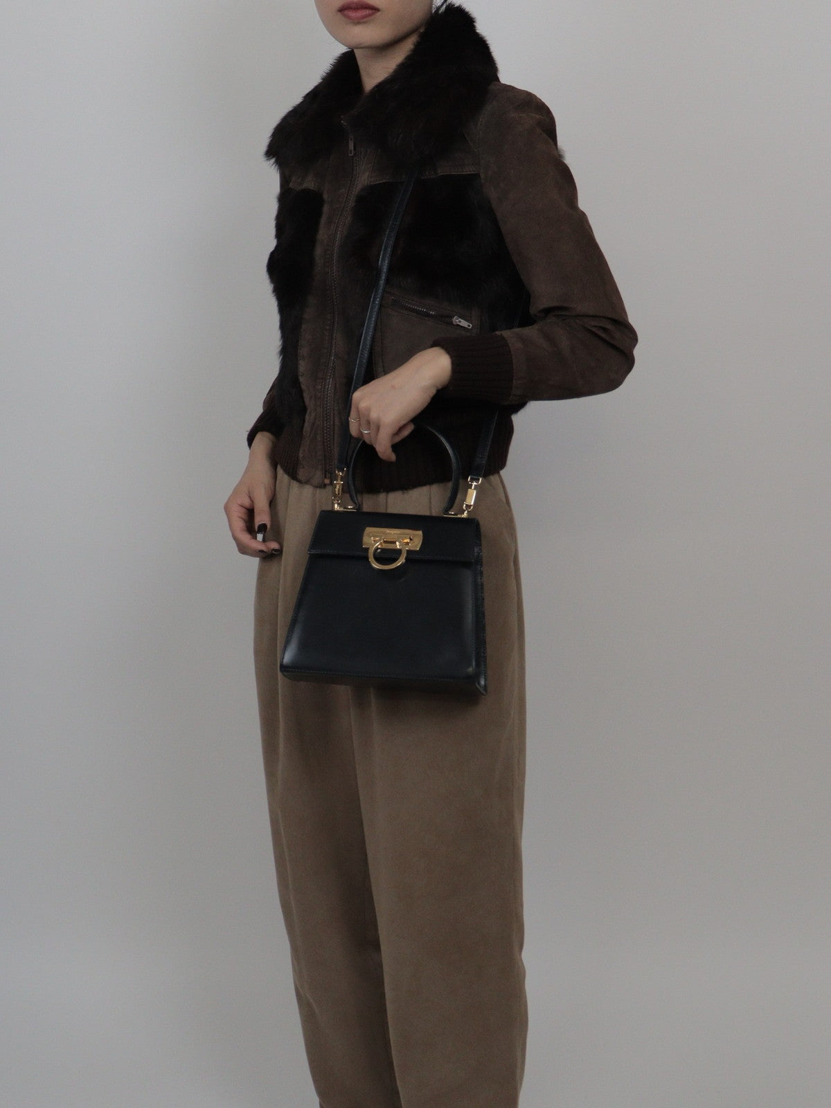 Salvatore Ferragamo ガンチーニ 2WAYハンドバッグ