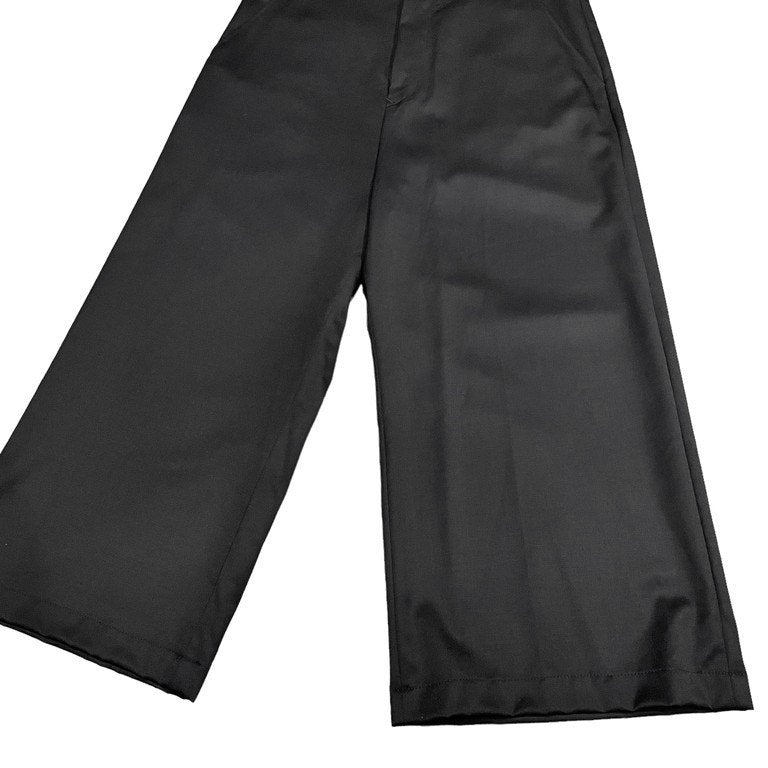 Y’s Yohji Yamamoto 18SS ウールギャバジンドローストリングワイドストレートイージーパンツ