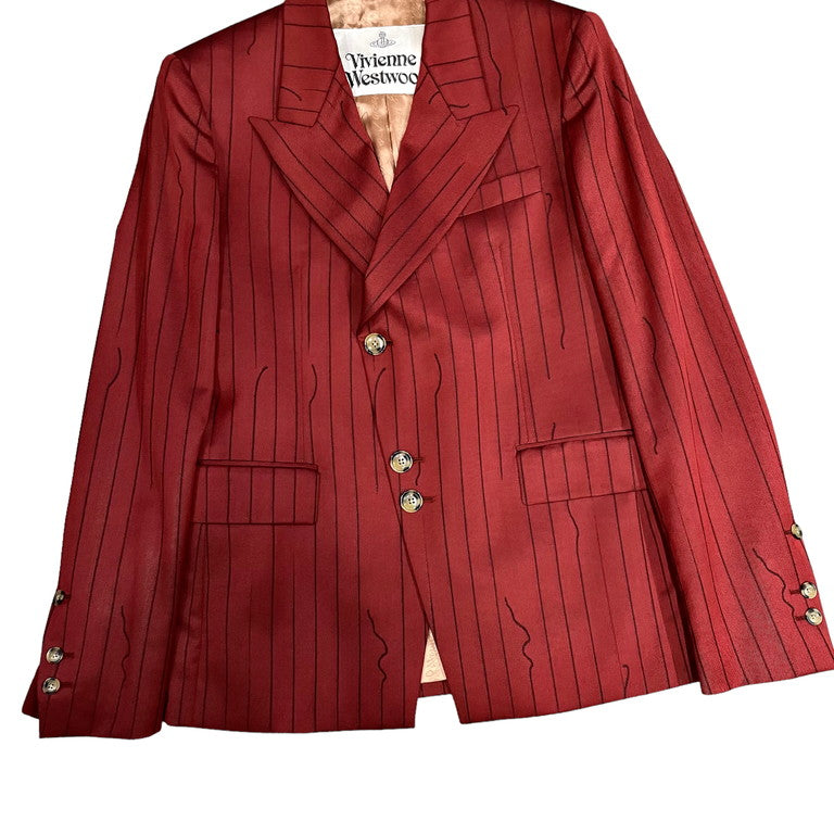 Vivienne Westwood 20AW Double-breasted striped tailored jakcet