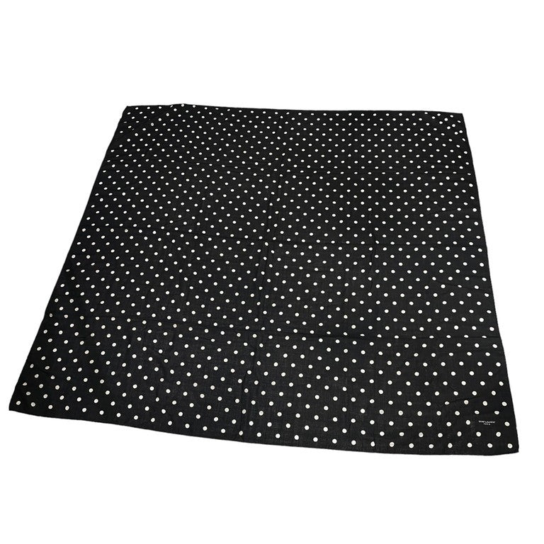 Saint Laurent Paris ポッカドット大判ガーゼスカーフ ストール Archive アーカイブ サンローランパリ メンズ ユニセックス