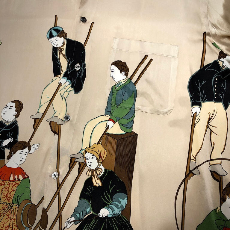 Yohji Yamamoto Pour Homme 95AW Rokumeikan printed shirt