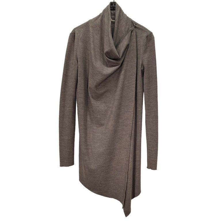 HELMUT LANG ウエストベルトアシンメトリーウールナローカーディガン