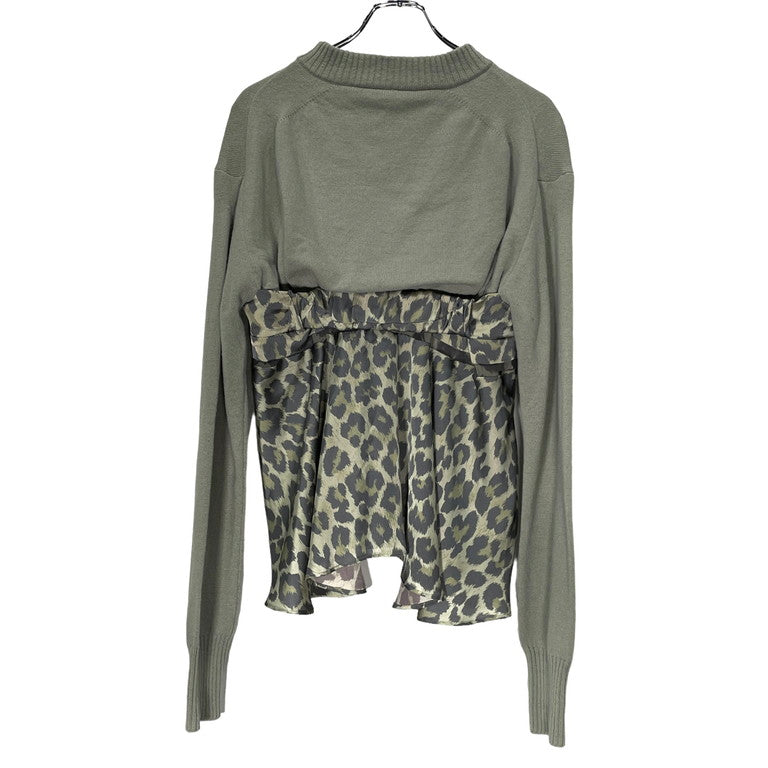 sacai 22SS Docking leopard knitted sweater