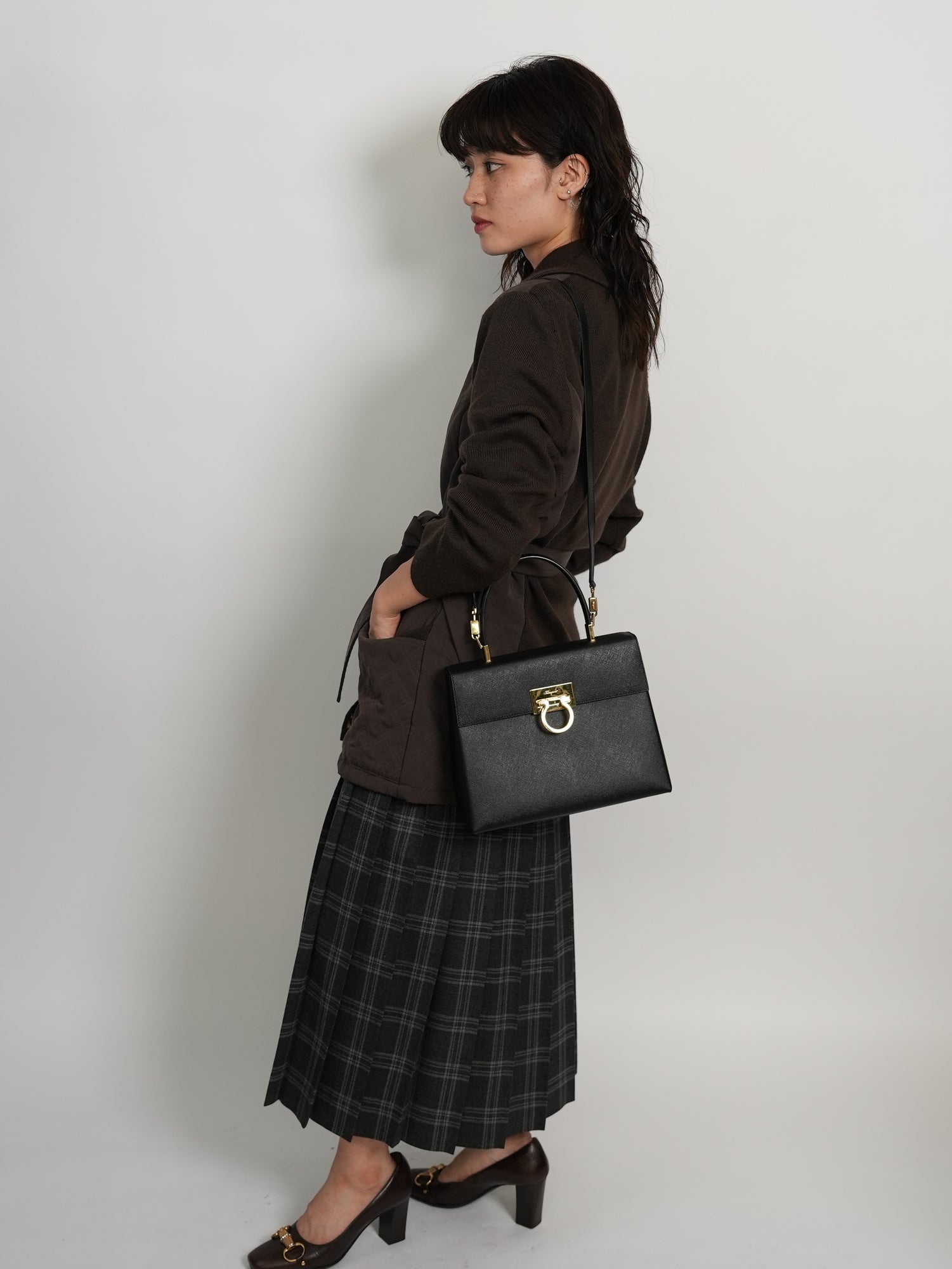 Salvatore Ferragamo ガンチーニ2WAYハンドバッグ