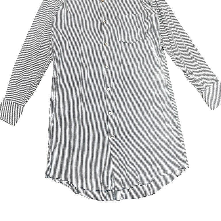 sulvam 18SS Tencel Stripe Long Shirt