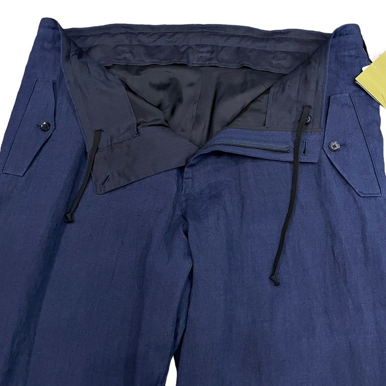 Yohji Yamamoto Pour Homme 23SS 60 MIXEDWEAVE RA L O-INDIGO HEM WITH INTERFACING PANTS