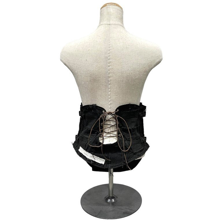 alice auaa 剥離 パッチワークカットオフサイドベルトレースアップコルセット