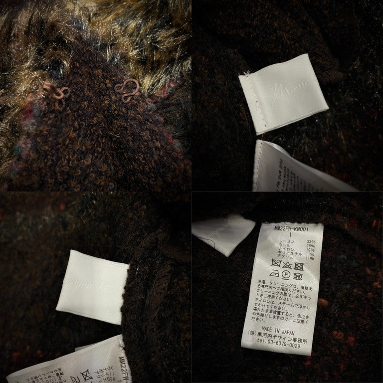 Mame Kurogouchi 22AW Mountainscape Gradation Knitted Coat MM22FW-KN001