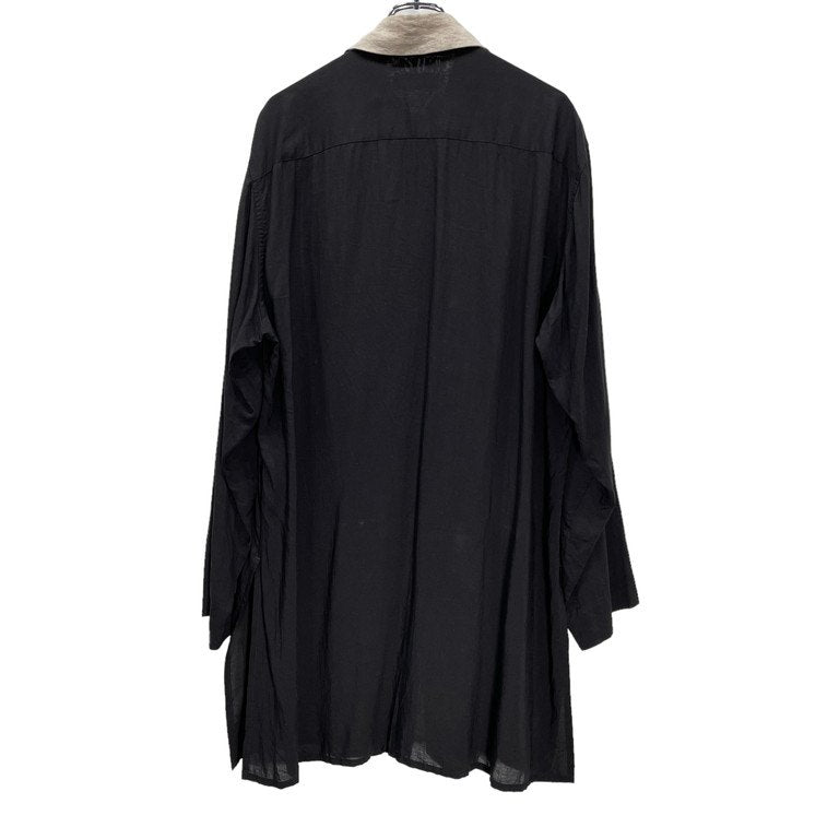 Yohji Yamamoto Pour Homme 22SS スペアカラー付きシャツブラウス セルロースロングシャツ