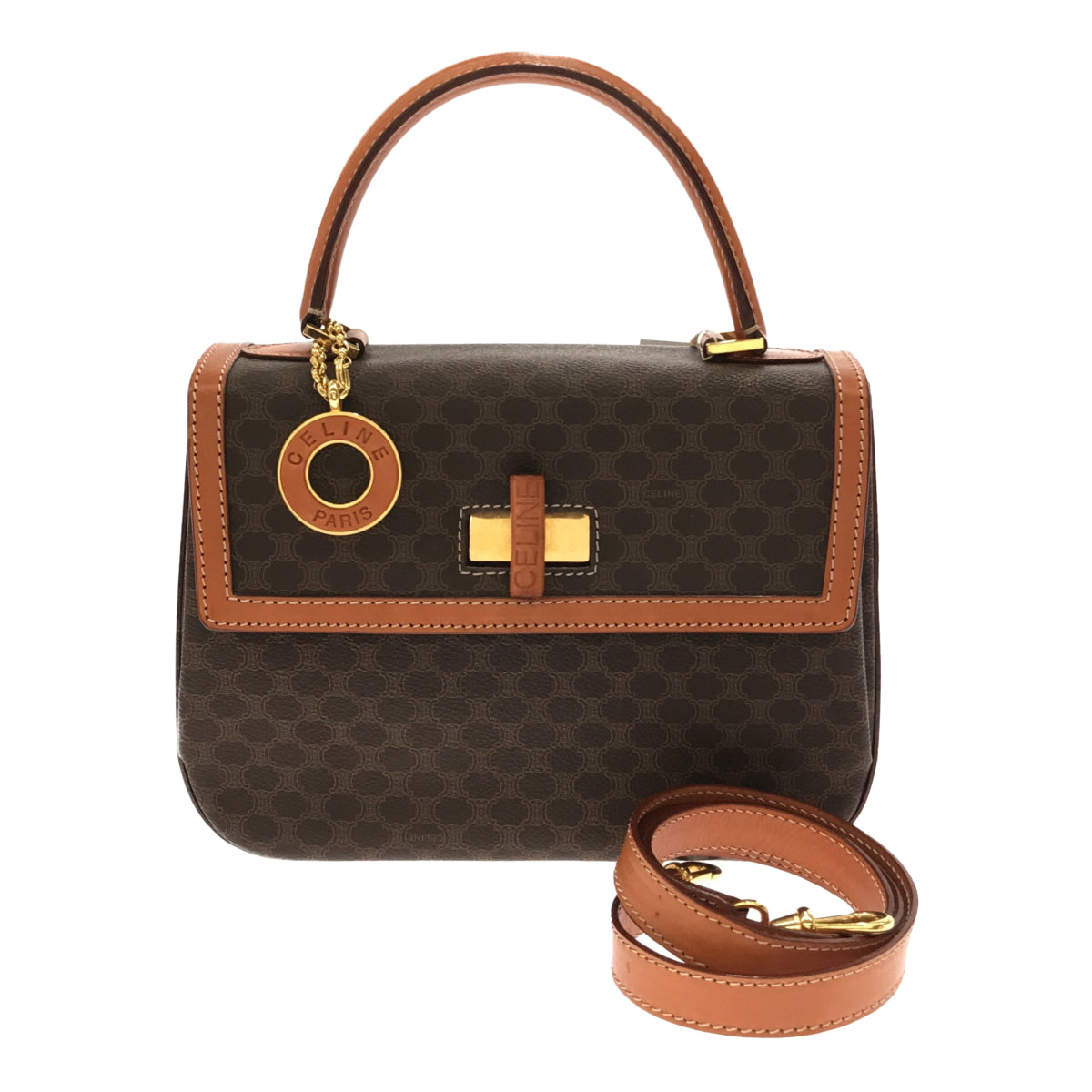 CELINE マカダム 2WAYハンドバッグ
