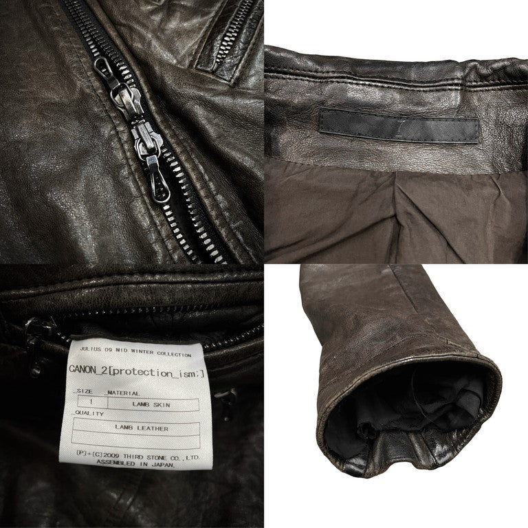 JULIUS 09AW Lamb leather jacket