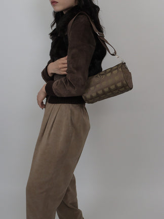 CHANEL ニュートラベルライン 筒型ショルダーバッグ