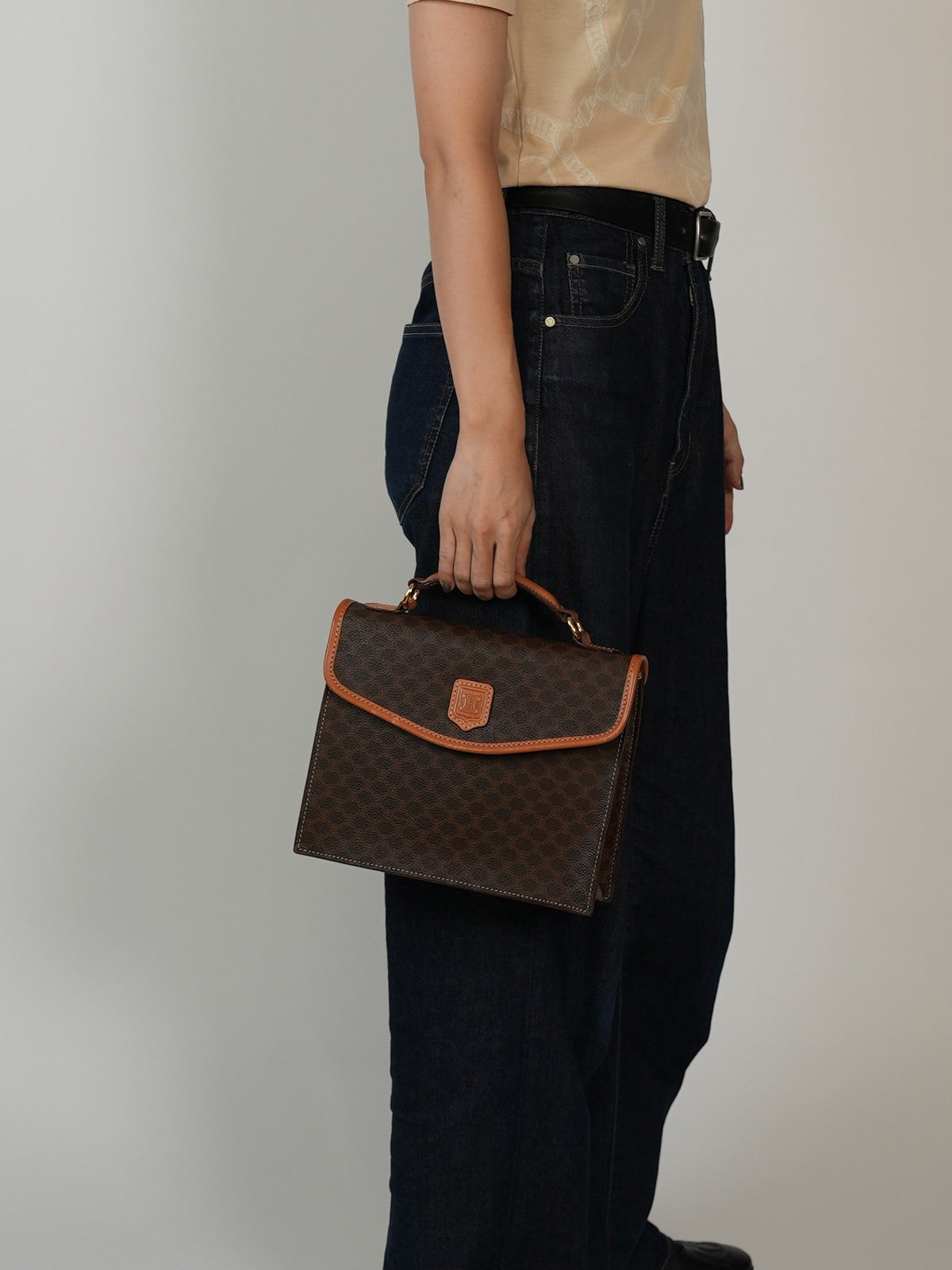 CELINE マカダム 2WAYハンドバッグ