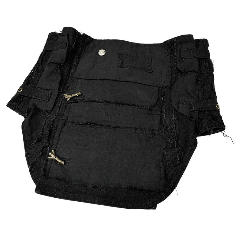 alice auaa 剥離 パッチワークカットオフサイドベルトレースアップコルセット