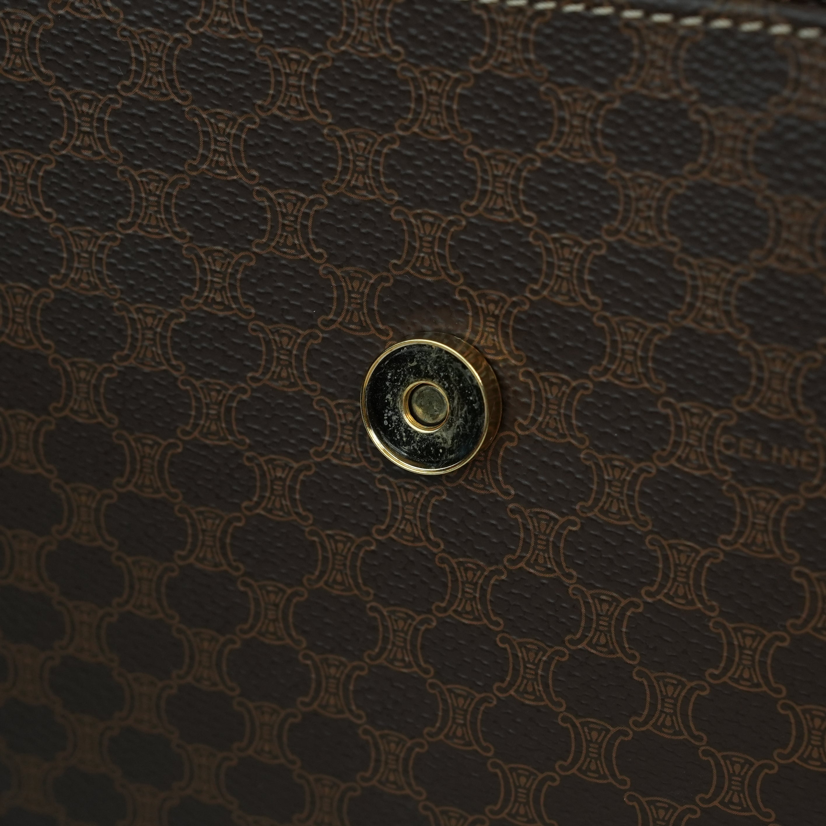 CELINE マカダム 2WAYハンドバッグ