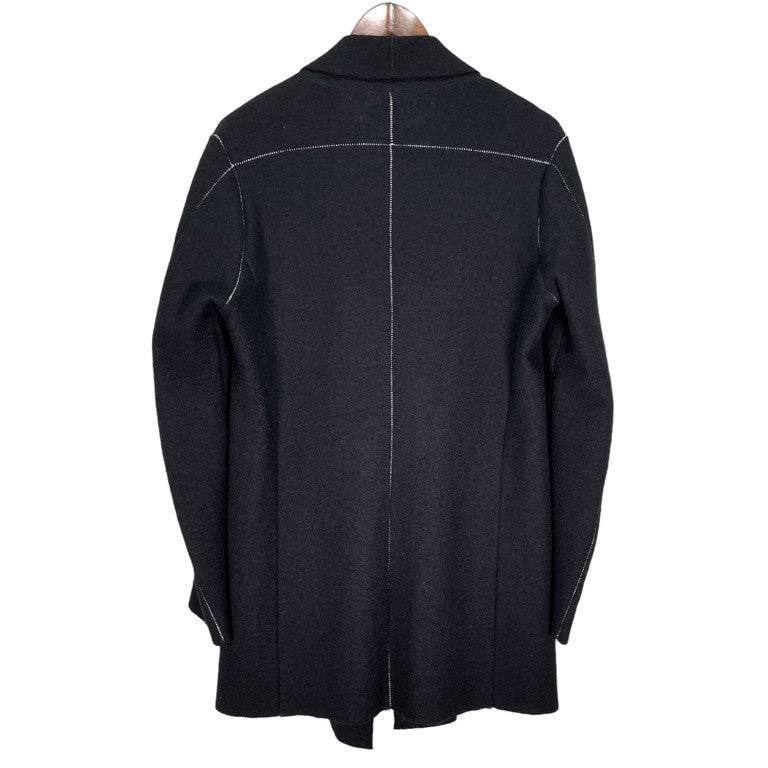 The Viridi-anne Fulling Knit Long Jacket 圧縮ウールオーバーロックステッチロングジャケット