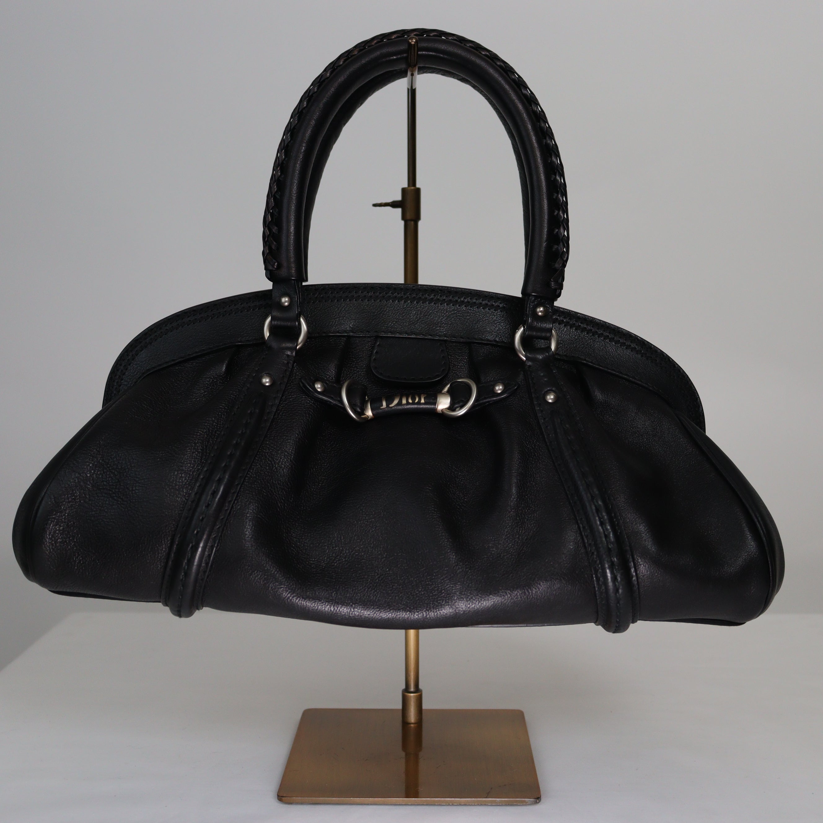 Christian Dior メタルプレート ハンドバッグ