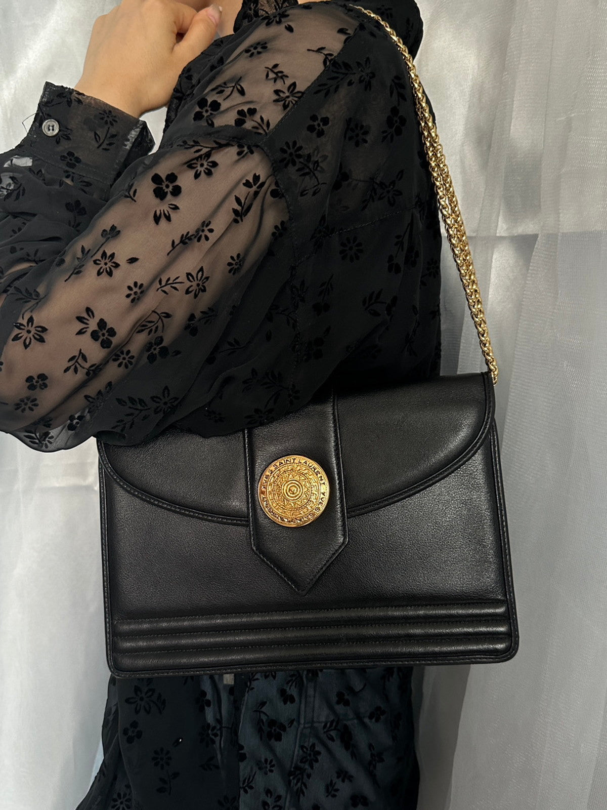 YVES SAINT LAURENT 2WAY チェーンショルダーバッグ