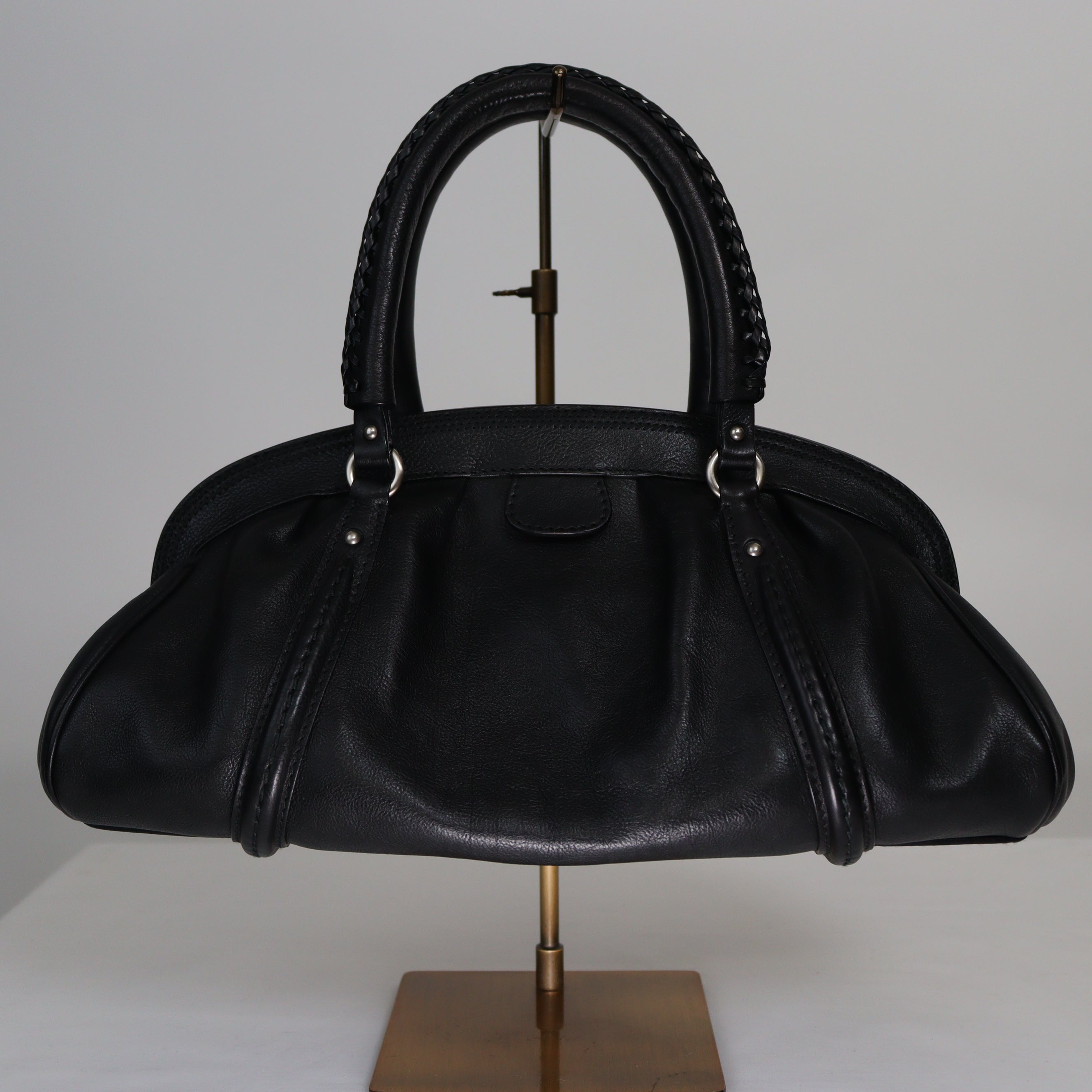 Christian Dior メタルプレート ハンドバッグ