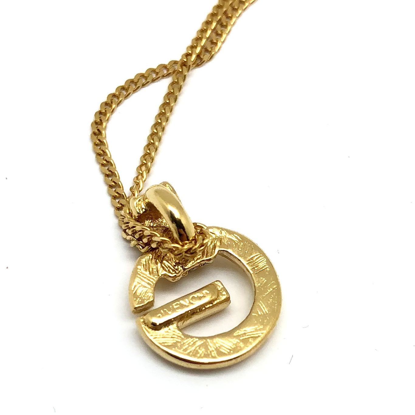 GIVENCHY ラインストーン ロゴネックレス