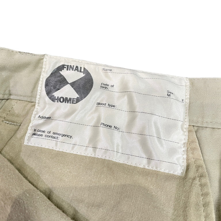 FINAL HOME 99SS コットンギャバジンパラシュートパンツ