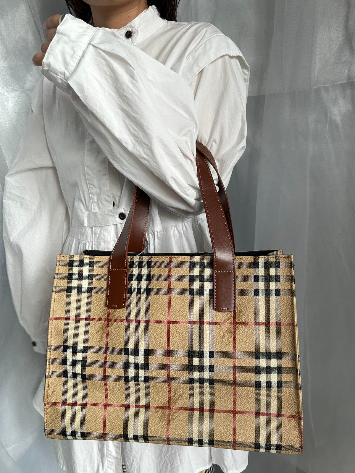 BURBERRY トートバッグ PVC レザー