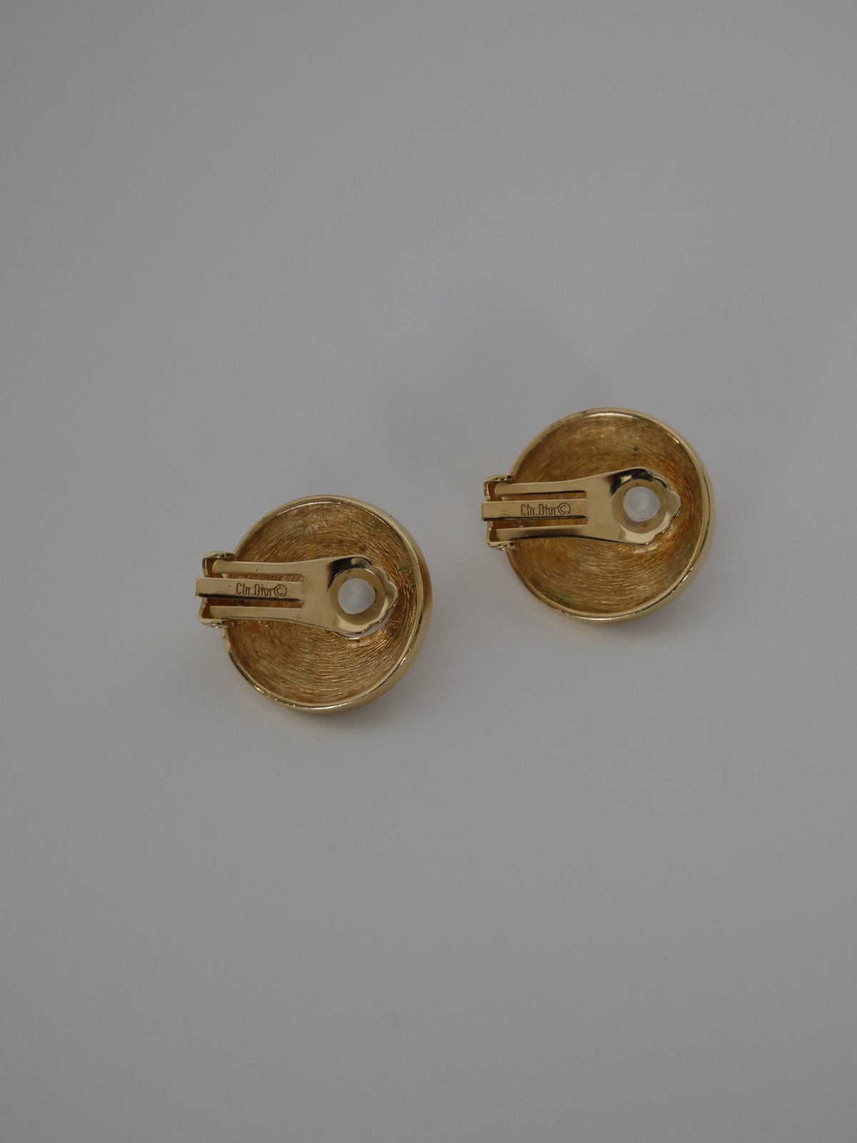 Christian Dior CDロゴストーンイヤリング