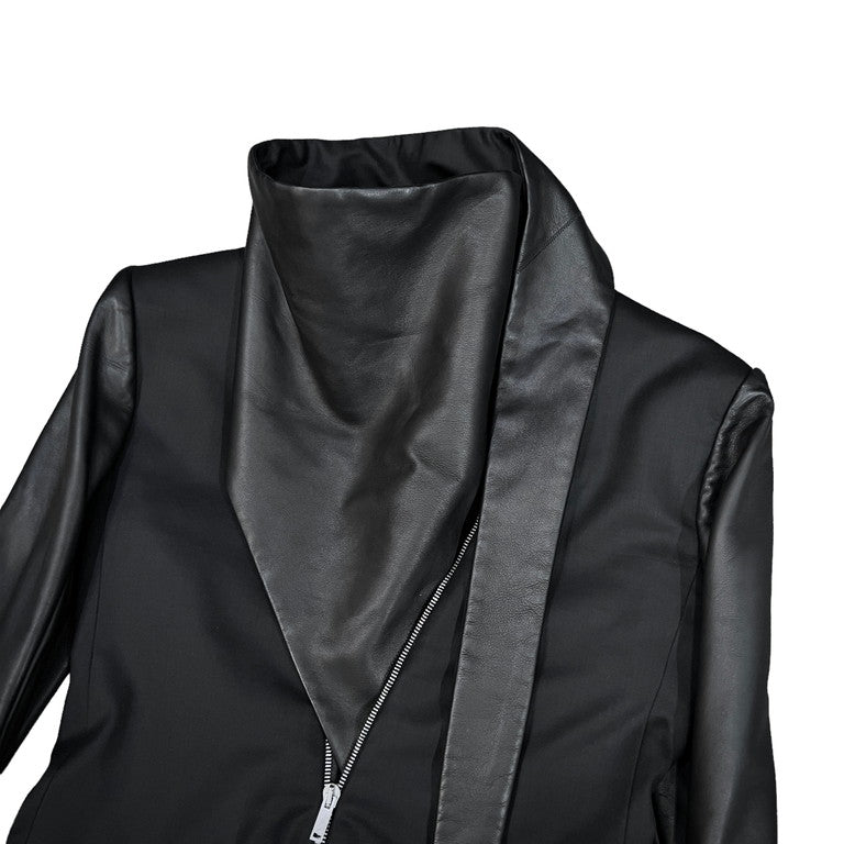 GARETH PUGH Leather switching high neck jacket