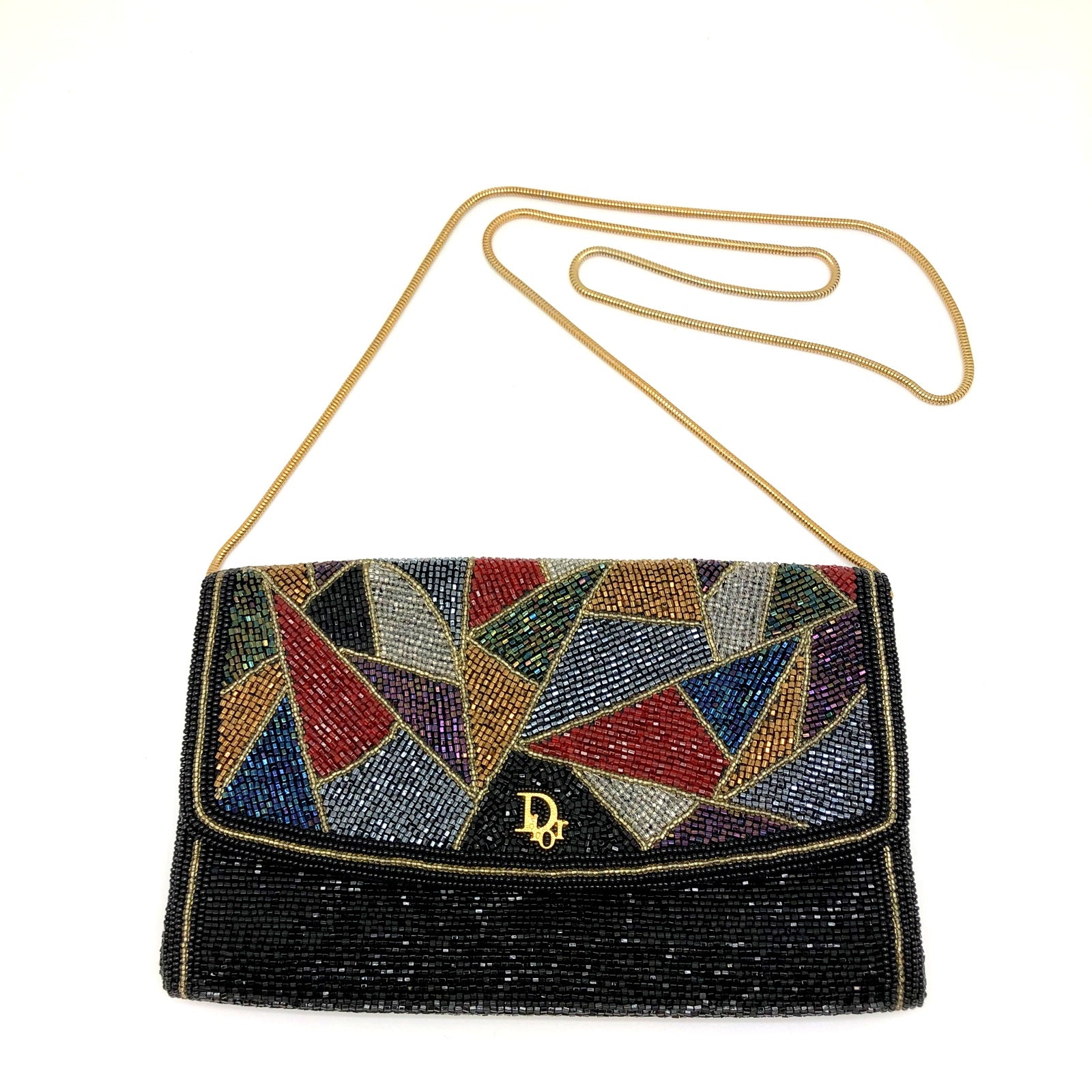 Christian Dior チェーン ショルダーバッグ ビーズ