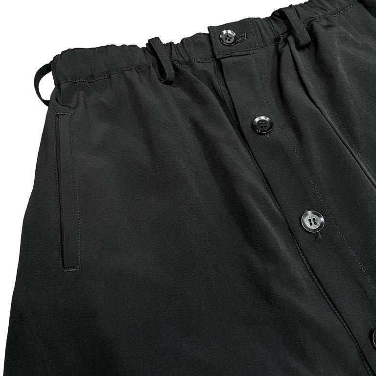 Yohji Yamamoto Femme 22SS トリアセテートポリエステルウエストゴムシャーリングレイヤードワイドパンツ