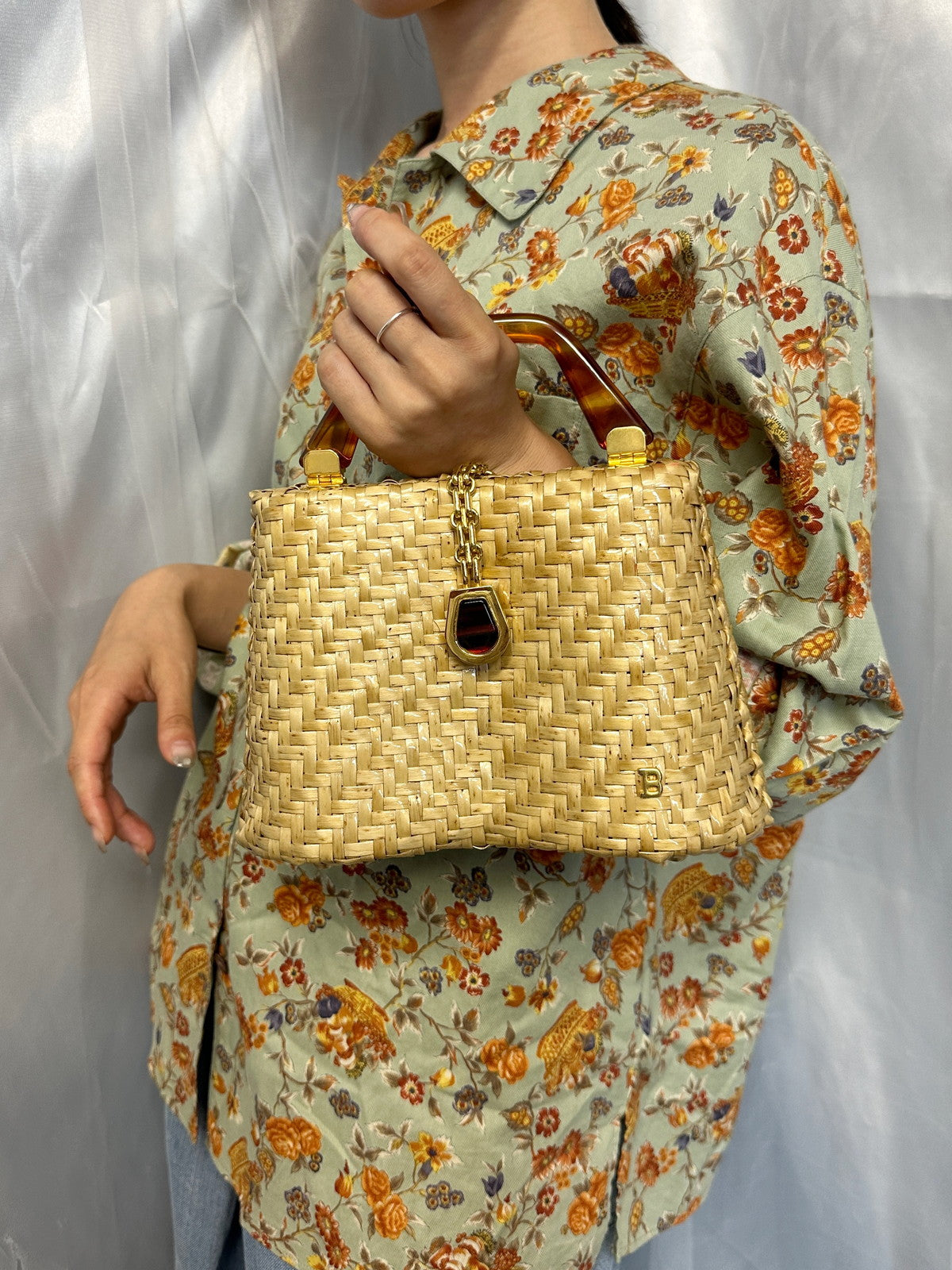 BALLY ハンドバッグ ストロー