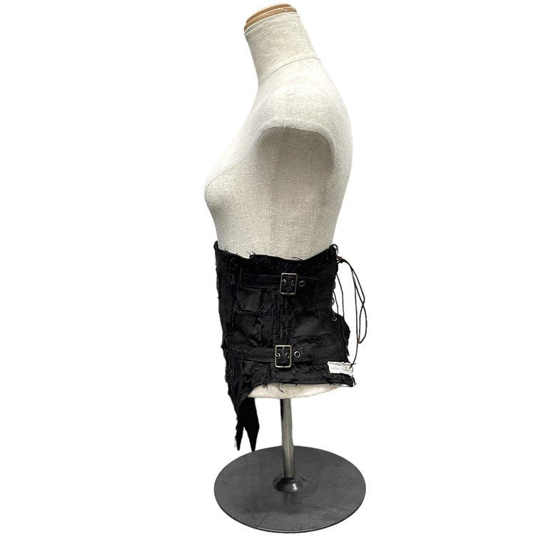 alice auaa 剥離 パッチワークカットオフサイドベルトレースアップコルセット