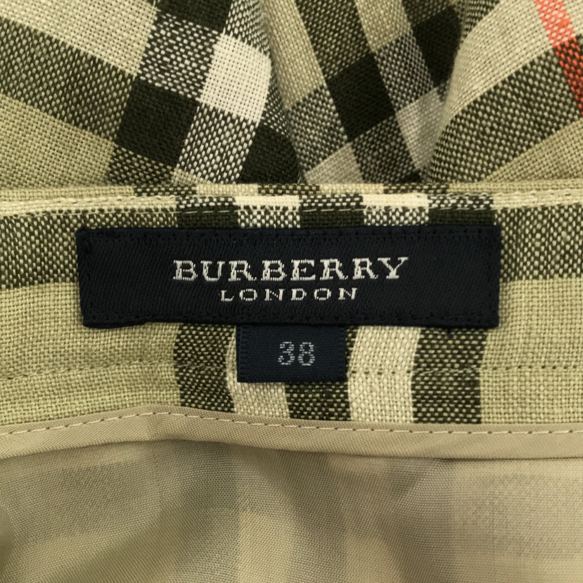 BURBERRY LONDON リネンラップスカート
