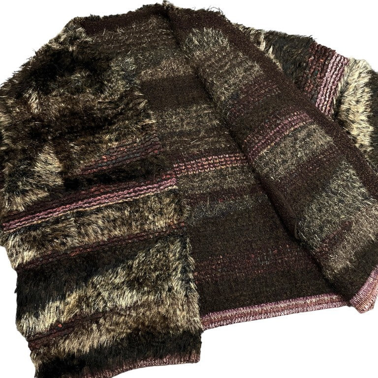 Mame Kurogouchi 22AW Mountainscape Gradation Knitted Coat MM22FW-KN001